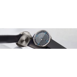 ساعت مچی تیتانیومی تک عقربه کوارتز پلاس مشکی / آبی UNO 24 Plus Single Hand Quartz Titanium Wrist Watch Black/Blue