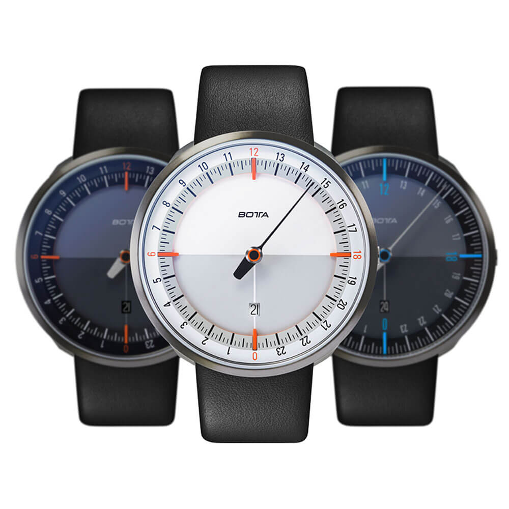 ساعت مچی تیتانیومی تک عقربه کوارتز پلاس سفید / نارنجی UNO 24 Plus Single Hand Quartz Titanium Wrist Watch White/Orange 