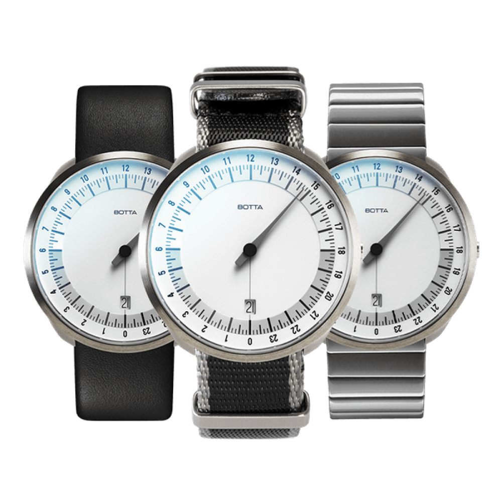 ساعت مچی تیتانیومی تک عقربه کوارتز سفید / طوسی UNO 24 Single Hand Quartz Titanium Wrist Watch White/Gray 