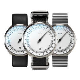 ساعت مچی تیتانیومی تک عقربه کوارتز سفید / طوسی UNO 24 Single Hand Quartz Titanium Wrist Watch White/Gray