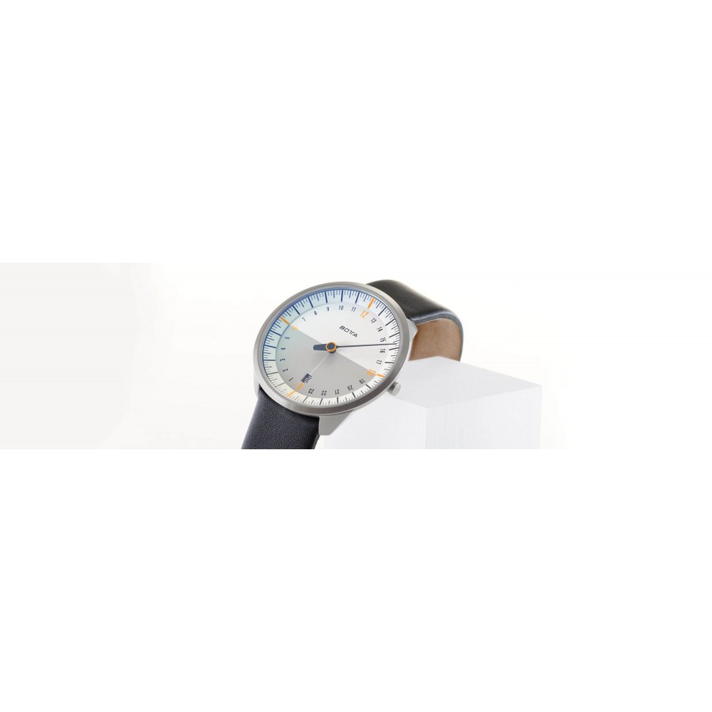 ساعت مچی تیتانیومی تک عقربه کوارتز سفید / نارنجی UNO 24 Single Hand Quartz Titanium Wrist Watch White/Orange 